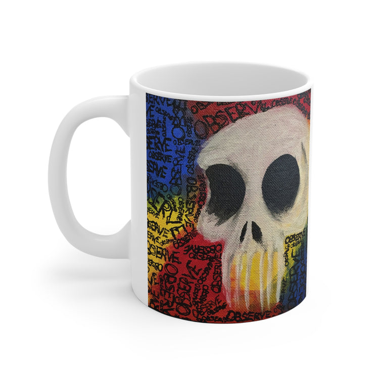 Graffiti Skull Ceramic Mug