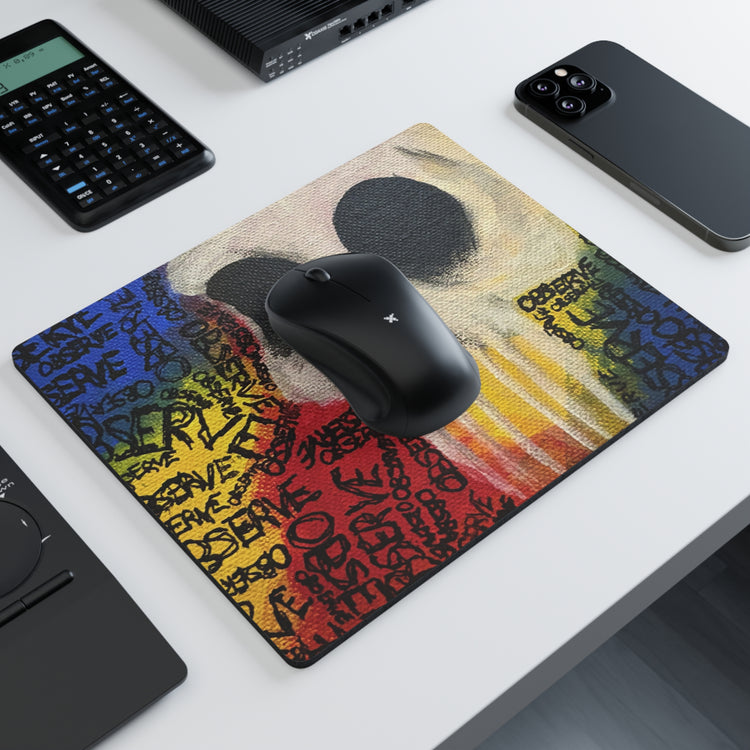 Graffiti Skull Rectangular Mouse Pad