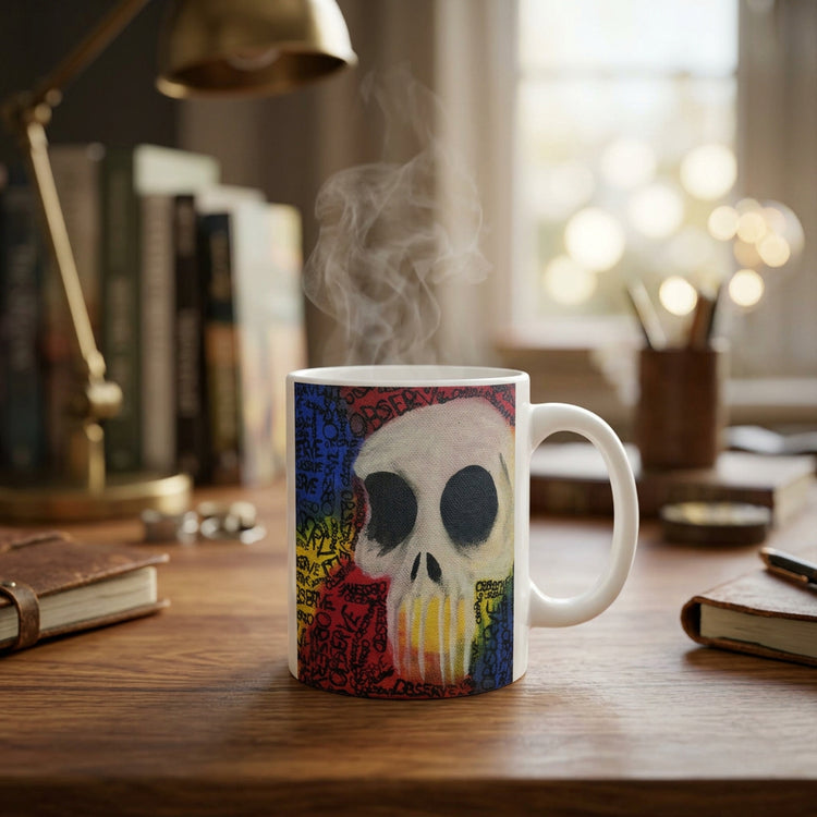 Graffiti Skull Ceramic Mug