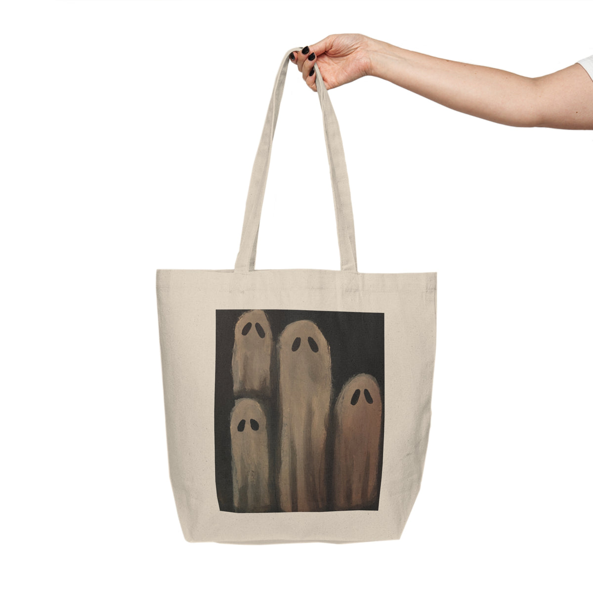 Spooky Ghosts Halloween Canvas Tote Bag