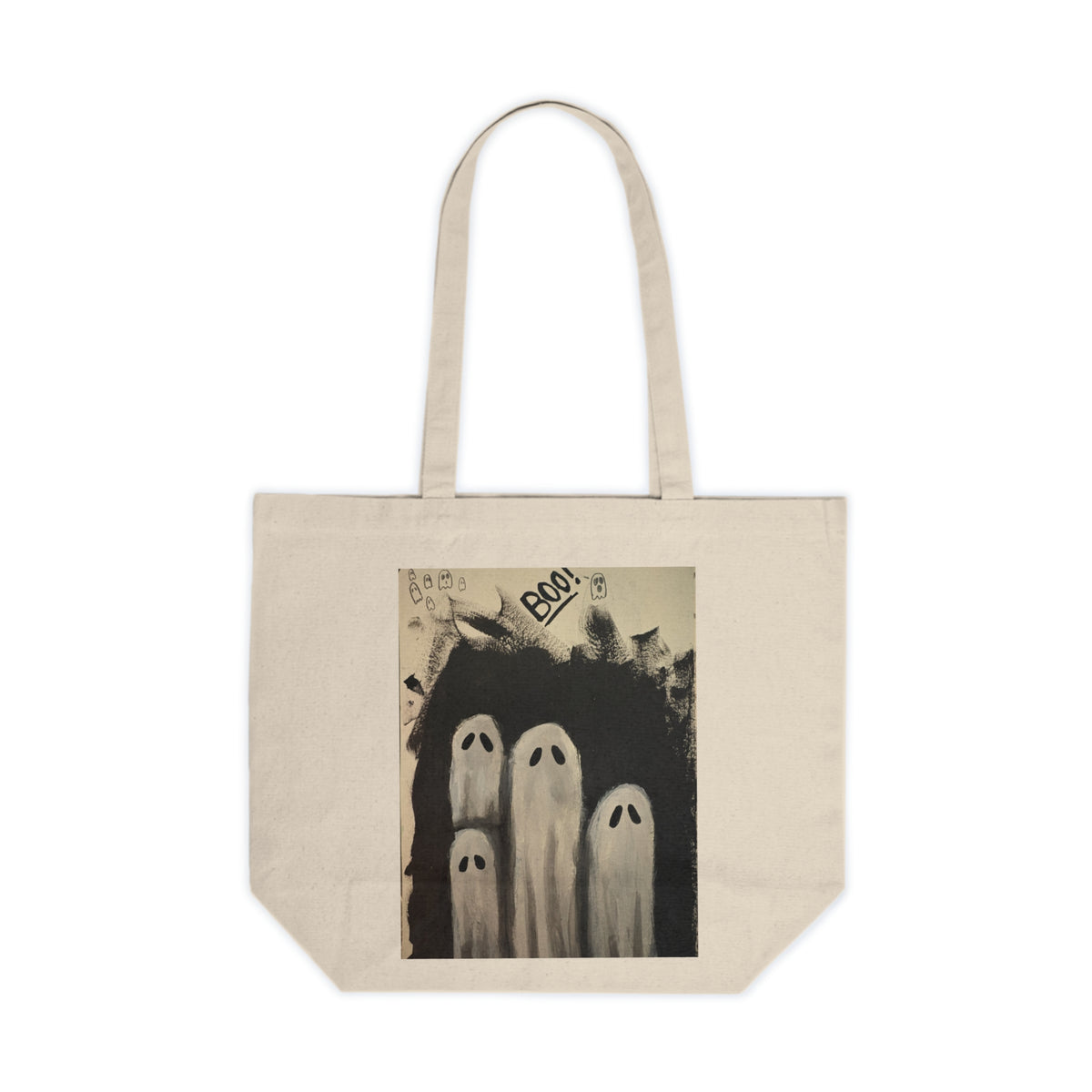 Spooky Ghosts Canvas Shopping Tote