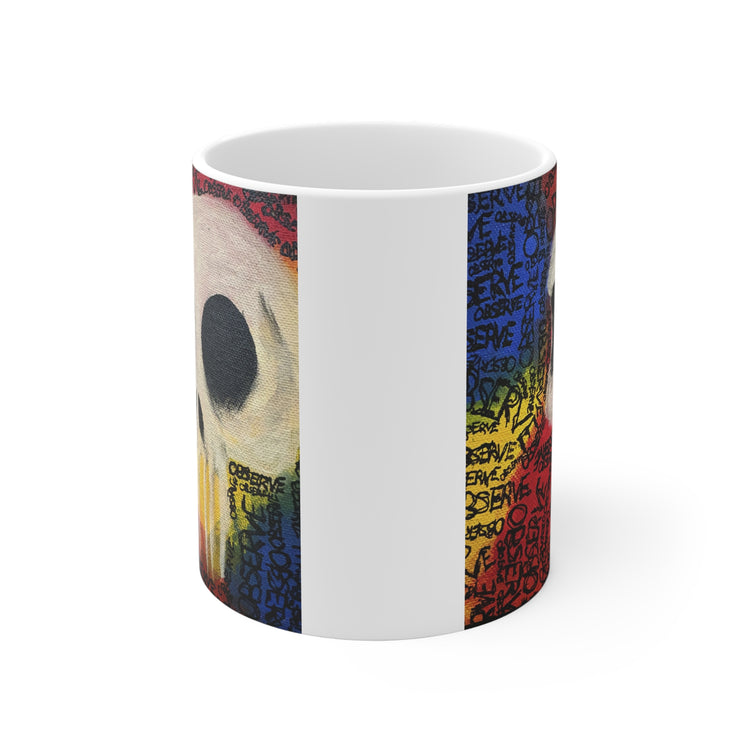 Graffiti Skull Ceramic Mug