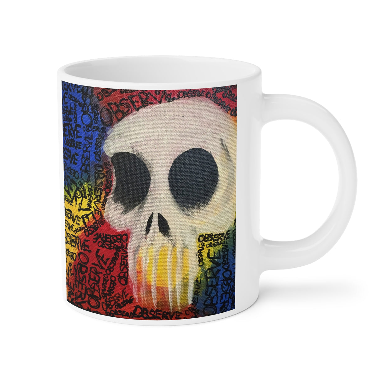 Graffiti Skull Ceramic Mug