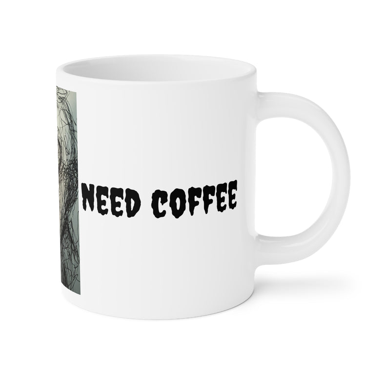 Need Coffee Zombie Face Ceramic Mug