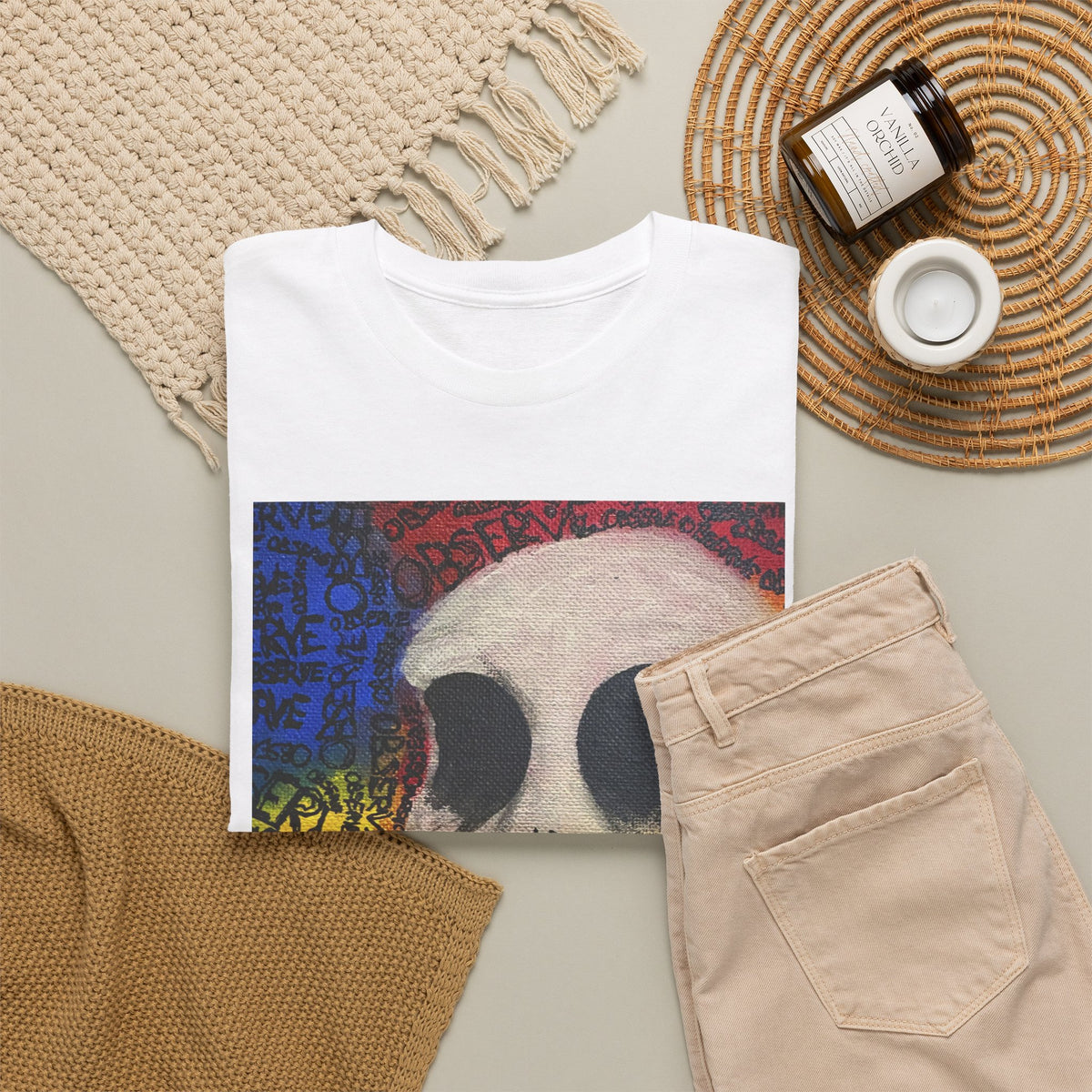 Artistic Skull Graphic Tee