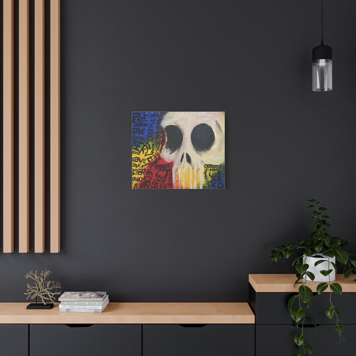 Graffiti Skull Canvas Wall Art
