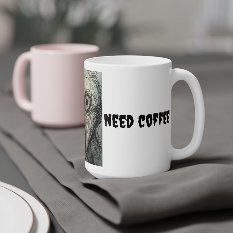 Need Coffee Zombie Face Ceramic Mug