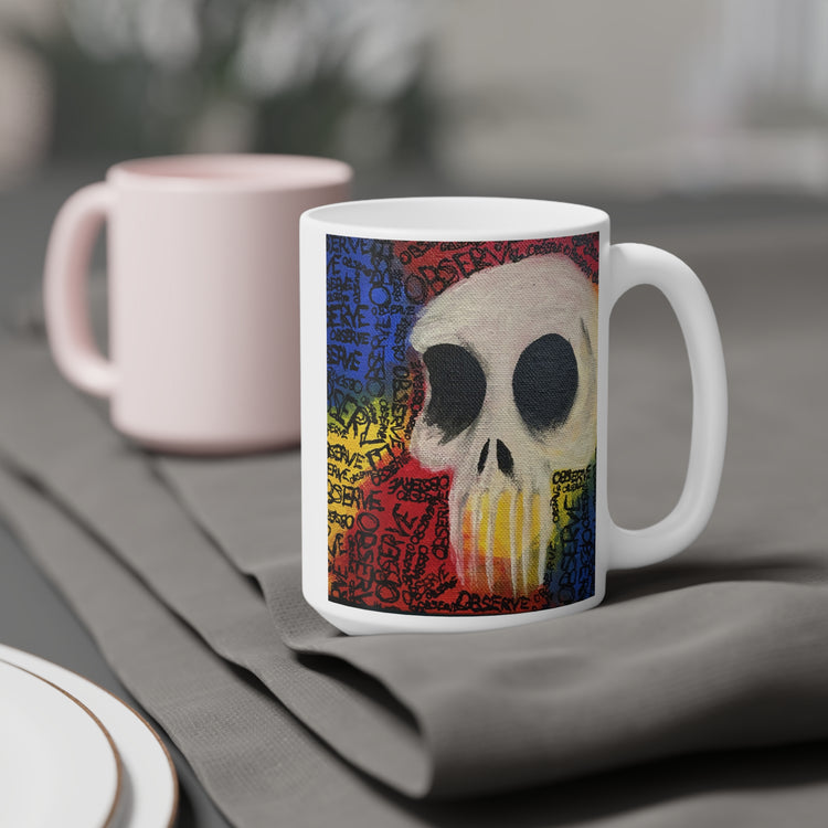 Graffiti Skull Ceramic Mug