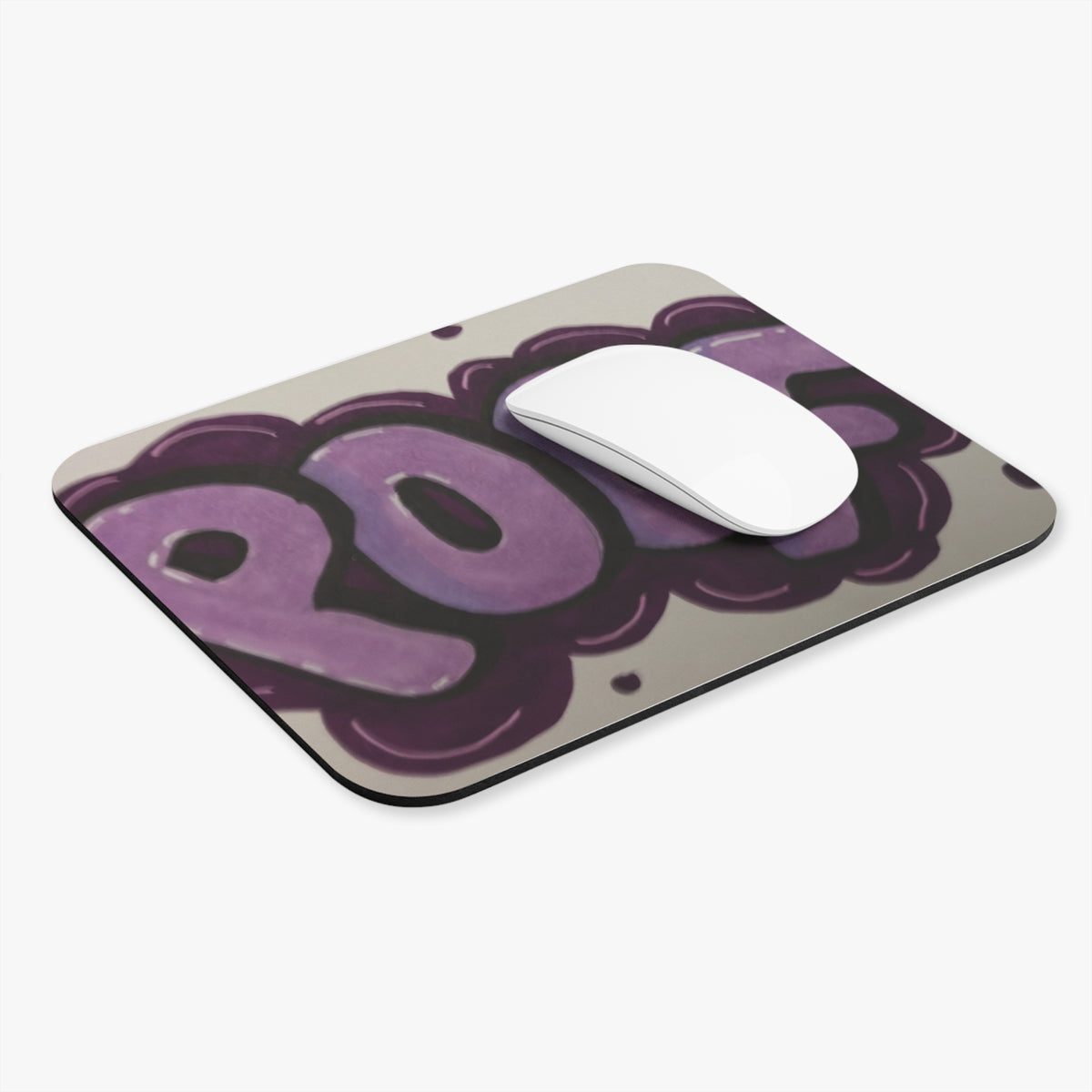 Purple Groovy “ROOF” Graphic Rectangle Mouse Pad