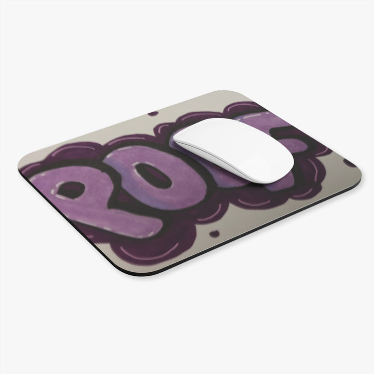 Purple Groovy “ROOF” Graphic Rectangle Mouse Pad