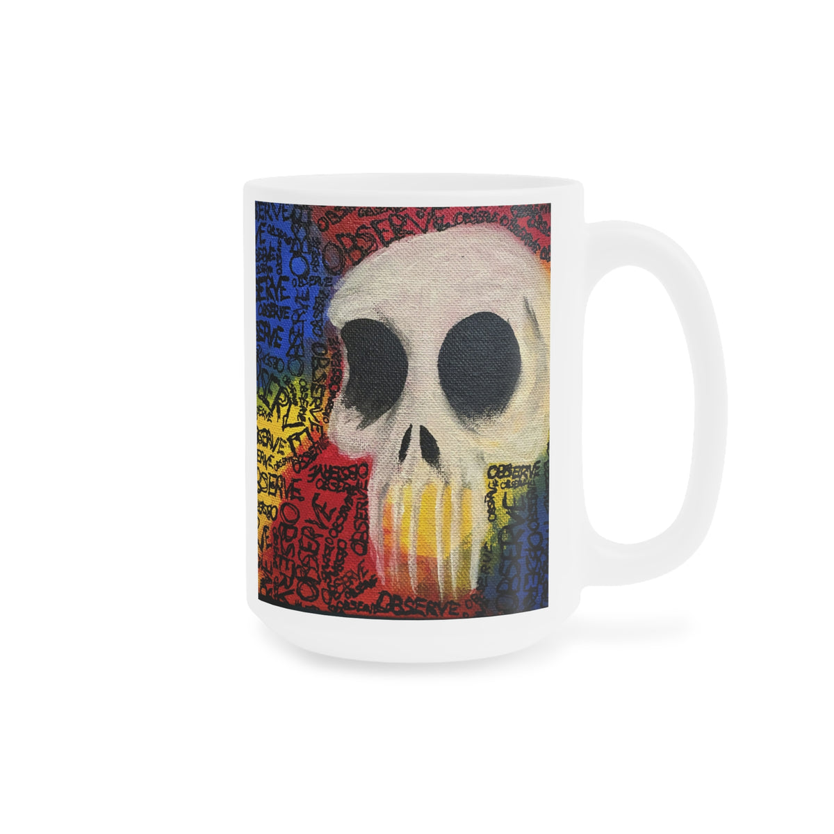Graffiti Skull Ceramic Mug