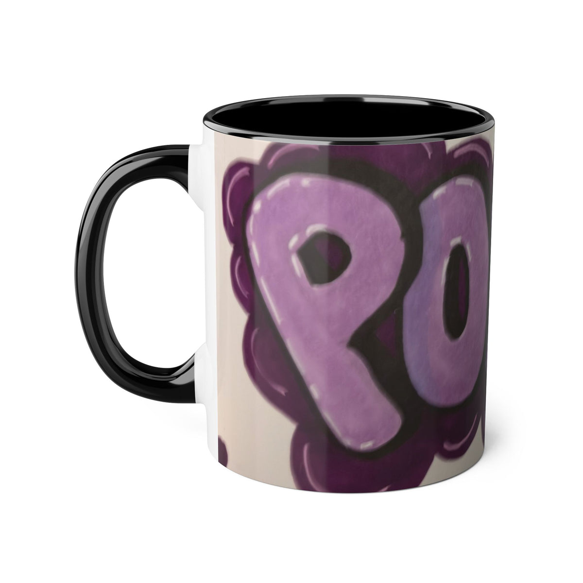 Purple Graffiti Pop Art Accent Mug