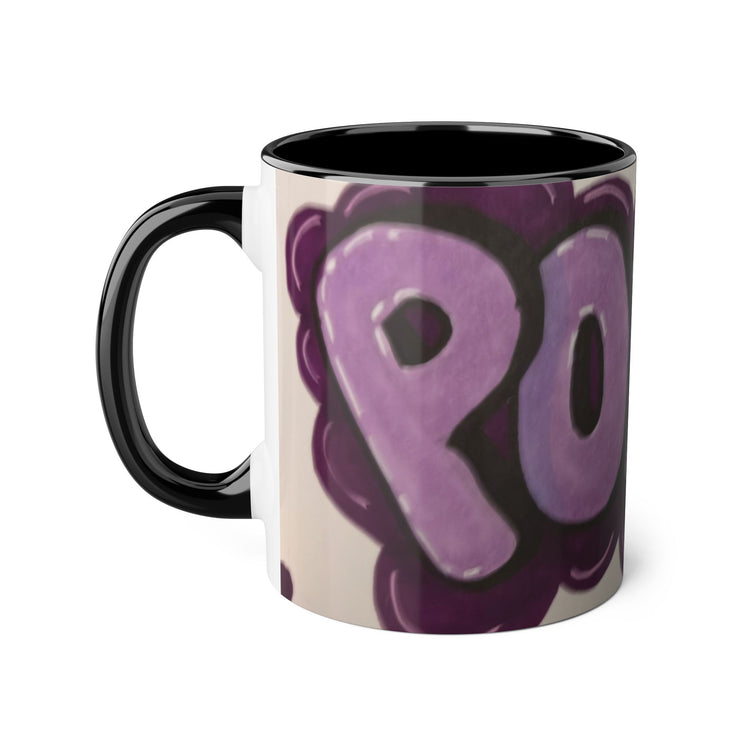 Purple Graffiti Pop Art Accent Mug