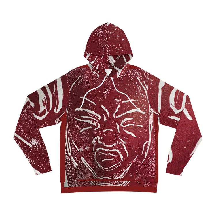 Bold Red Face Graphic All-Over Print Hoodie