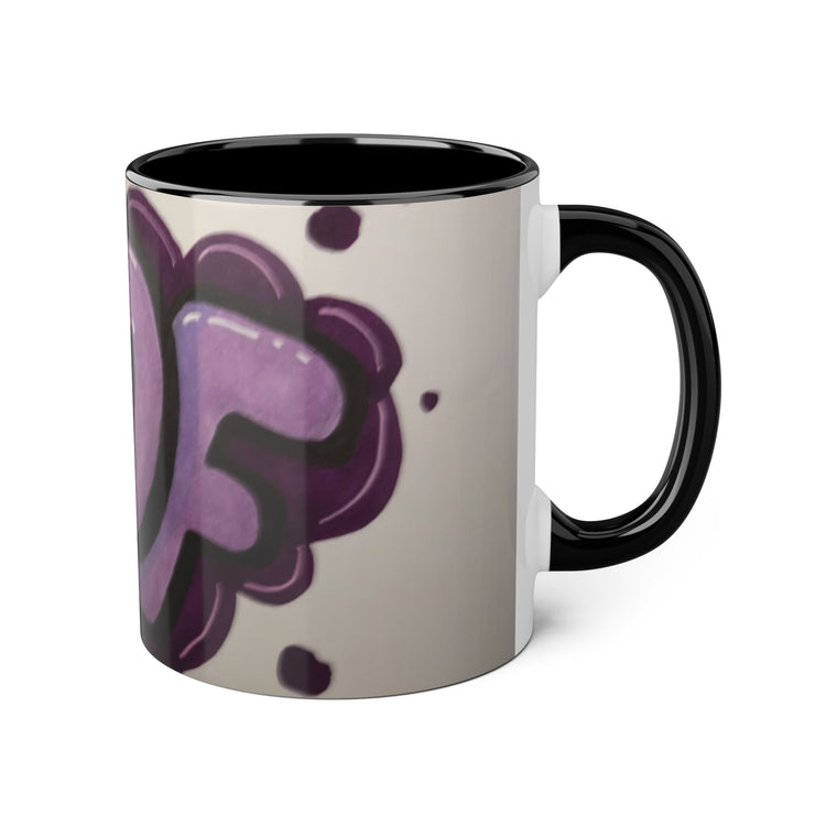 Purple Graffiti Pop Art Accent Mug