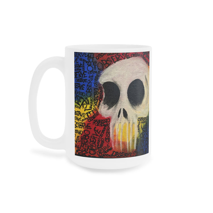 Graffiti Skull Ceramic Mug