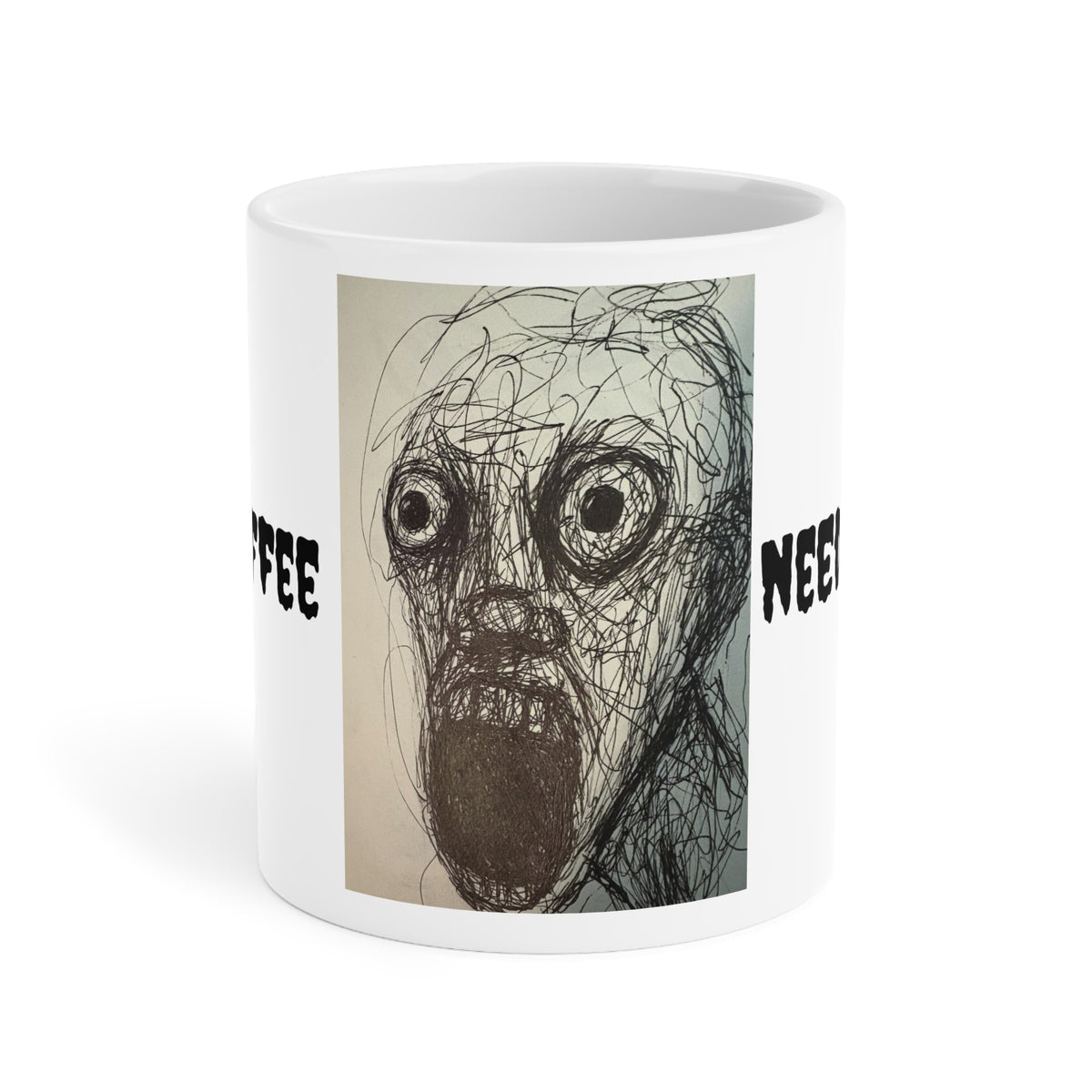 Need Coffee Zombie Face Ceramic Mug