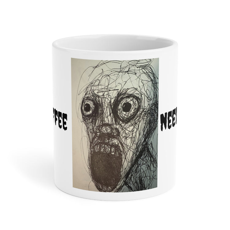 Need Coffee Zombie Face Ceramic Mug