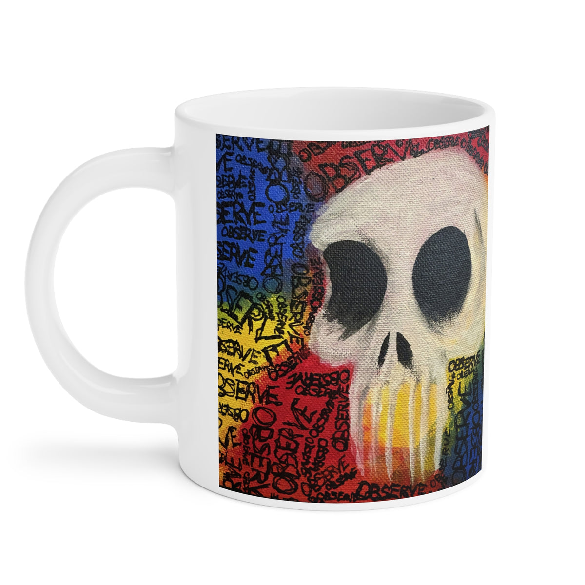 Graffiti Skull Ceramic Mug