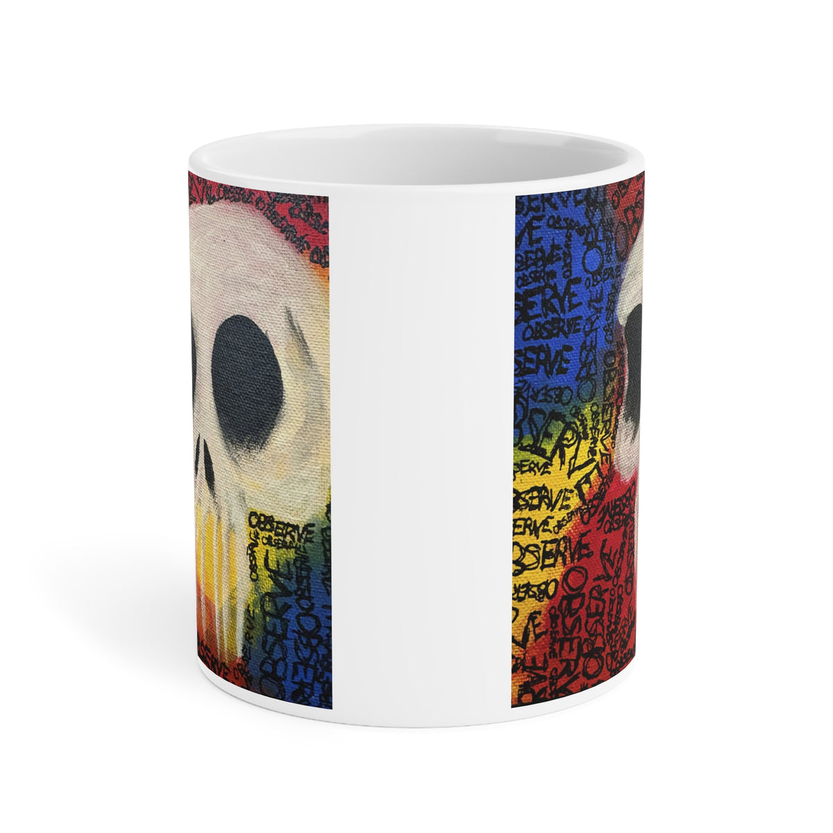 Graffiti Skull Ceramic Mug